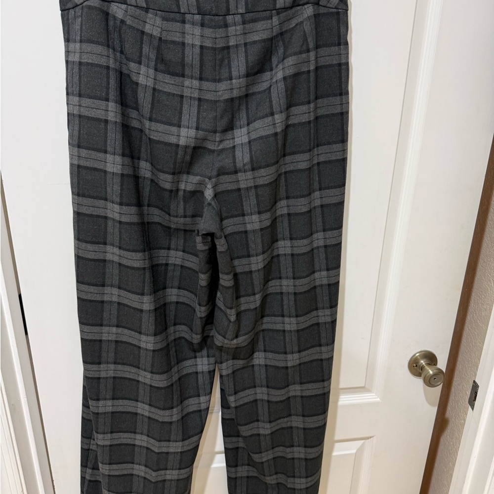 Lane Bryant Charcoal Plaid Dress Pants